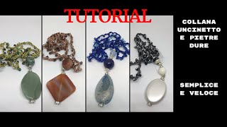 TUTORIAL COLLANA UNCINETTO CATENELLA [upl. by Hareenum]