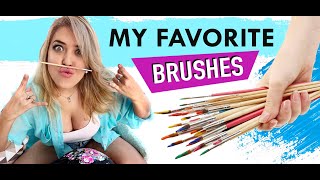 Brushes for Acrylic Painting and One stroke Painting [upl. by Ronyam290]