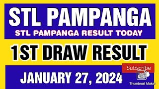 STL PAMPANGA RESULT TODAY 1ST DRAW JANUARY 27 2024 11AM [upl. by Trix664]