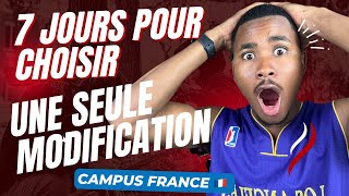 Attention Entretien Campus France et modification après soumission de dossier Campus France 🇫🇷 [upl. by Diarmid]