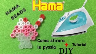 COME STIRARE LE pyssla HAMABEADS E TUTORIAL [upl. by Thant628]