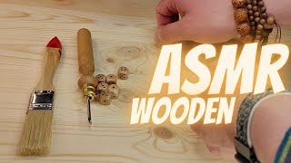 WOODEN ASMR with PUNCH NEEDLE BRUSH DICES and hands [upl. by Treble442]