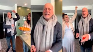 Bruce Willis Sings with Family in MOVING 68th Birthday Video [upl. by Nivlek]