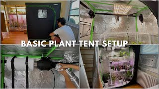 133  Basic Grow Tent Setup for Plant Propagations Indoor  VIVOSUN Grow Tent Kit [upl. by Annoeik]