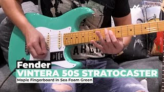 Fender Vintera 50S Stratocaster with Maple Fingerboard in Sea Foam Green [upl. by Loriner762]