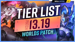 NEW TIER LIST for PATCH 1319  WORLDS PATCH [upl. by Adnilim]