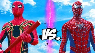 SPIDERMAN VS IRON SPIDER  EPIC SUPERHEROES BATTLE [upl. by Lunneta]