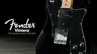 Fender Vintera 70s Telecaster Custom MN Black  Gear4music demo [upl. by Karli]