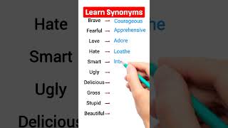 10 Common Synonyms Class  01 synonyms shorts [upl. by Myrtie]