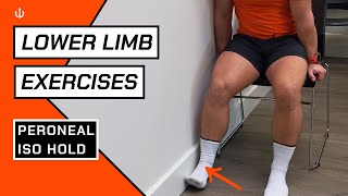 Peroneal Isometric Hold  Ankle Sprain Rehab Exercises [upl. by Mathis]