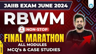 JAIIB RBWM Final Marathon 2024  RBWM Complete Module MCQs And Case Studies  By Rajeev Sir [upl. by Herm]