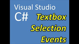 C Visual Studio Textbox Click Events [upl. by Braasch730]