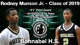 Rodney Munson Highlights 2018 PlayoffsSt Aug Tournament  Bonnabel 2019 PG [upl. by Bascio]