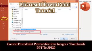 How to Convert PPT to JPG in PowerPoint  Presentation to Image Conversion [upl. by Edwina]