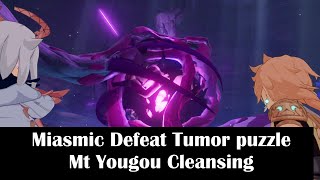 Genshin Impact Miasmic Tumor PuzzleMt Yougou cleansing locationDefeat Miasmic [upl. by Colburn]