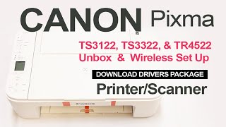 Canon Printer Driver Setup TS3122 TS3322 amp TR4522  How To Download [upl. by Laurette]