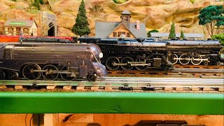 Lionel Postwar Triple Steamers 1st run on new loop [upl. by Balbur940]