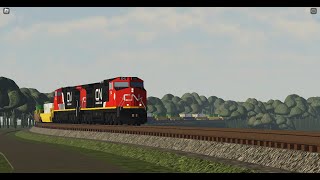 CN Trains in Southline District RO Scale v2 [upl. by Ahsenot262]