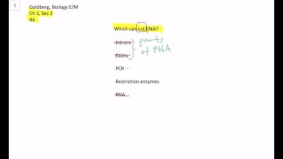 DNA can be cut into small pieces with A introns B exons C PCR D restriction enzyme… [upl. by Onez578]