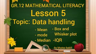 Grade 12 Mathematical Literacy Data Handling [upl. by Gingras]