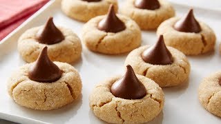 Classic Peanut Butter Blossom Cookies  Betty Crocker Recipe [upl. by Alleirbag612]