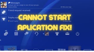 PS4 Cannot Start Application Error Fix 2023 [upl. by Ennovyhc]