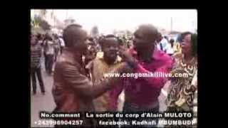 La sortie du corp de fr Alain MULOTO Les Kinois laccompagnent à pied jusquau stade de Martyrs [upl. by Betteann]