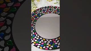 easy Mosaic art mosaic mirror creative youtubeshorts diy viralvideo [upl. by Wayne]