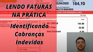 IDENTIFICANDO COBRANÇA INDEVIDA NA FATURA  Lendo faturas na PRÁTICA  Caso CLARO NET VIRTUA [upl. by Derfnam]