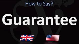 How to Pronounce Guarantee 2 WAYS UKBritish Vs USAmerican English Pronunciation [upl. by Letty]