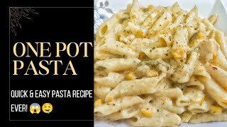 The Easiest One Pot Pasta Ever😱 White Sauce Pasta  Creamy amp Cheesy White Sauce Pasta viralvideo🤤💯 [upl. by Alexi926]