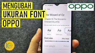 Cara Mengubah Ukuran Font di HP OPPO  Memperbesar Memperkecil Tulisan [upl. by Ulund]