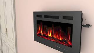 Electric Fireplace Install Video For 30405060 THIN [upl. by Lyris]