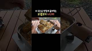 반합에 끓이는 너구리오뎅꼬치 캠핑요리 cooking [upl. by Joon]