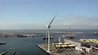 Timelapse bouw windturbine HaliadeX [upl. by Homerus382]