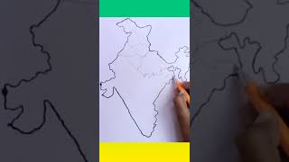 how to draw India map with full States short drawing [upl. by O'Dell]