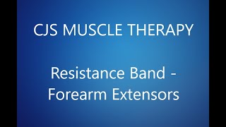 RB Forearm Extensors for Lateral Epicondylitis Tennis Elbow [upl. by Cleve]