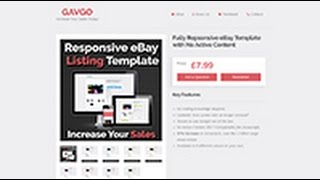 Responsive eBay Listing TemplateStore Now with an image carousel  Improve Your Sales  Build [upl. by Enilada]