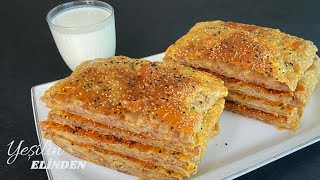 ÖZEL TARİF❗BABAANNEM BÖYLE BÖREK YAPARDI 💯 KOLAY EL AÇMASI BÖREK TARİFİ 😍 İNCECİK KAT KAT BÖREK [upl. by Ayaj325]