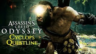 Assassins Creed Odyssey Full Cyclops Questline Stairway to Olympos Legendary Creature Boss Fight [upl. by Ardiekal]