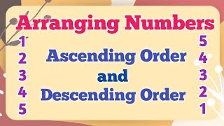 Ascending amp Descending Order  Maths Concept for Kids  Senior Kindergarten Maths [upl. by Llehcar652]