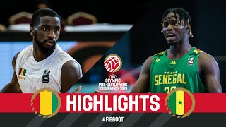 Guinea 🇬🇳 vs Senegal 🇸🇳  SemiFinals Highlights  FIBA Olympic PreQualif Tournament 2023 Nigeria [upl. by Killoran402]