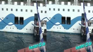 3DVideo AIDA Reisebericht Santorin 05112012 Tag 4 Route Mittelmeer 16  Transsuez mit AIDAdiva [upl. by Shel304]