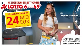 Ziehung der Lottozahlen vom 24082024 [upl. by Aerdnaz]