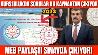 Bursluluk Sınavında SORULAR BU KAYNAKTAN ÇIKIYOR 2023 MEB Paylaşıyor Sınavda Çıkıyor DİKKAT [upl. by Alli641]