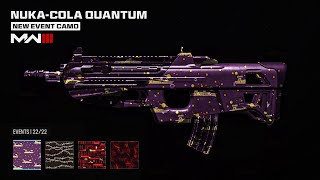 UNLOCK The Fallout Camo amp Event Rewards FASTEASY NukeCola Quantum MW3 Vault Dwellers Trailer [upl. by Aid561]