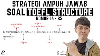 Strategi AMPUH Jawab 10 Soal TOEFL Written Expression No 1625 [upl. by Atinahc]