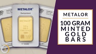 Metalor 100g Gold Minted Bars [upl. by Htiduj]