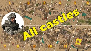 🐺🏰 All wolf castles  Stronghold crusader [upl. by Nelrac]