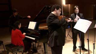 Trio for violin clarinet and piano by Paul Schoenfield II March [upl. by Ahtabat]